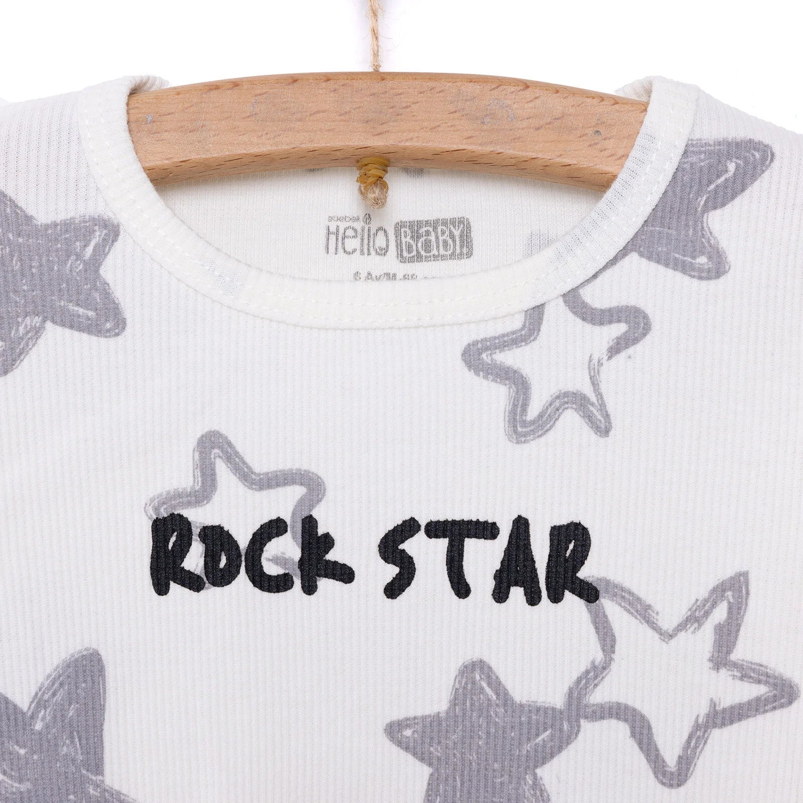 HelloBaby Boy Long Sleeve Pyjamas Set - Ecru - ebebek - Black Friday