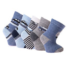 HelloBaby Baby Boy Car Patterned Socks 5 Pcs - Blue - ebebek - Black Friday