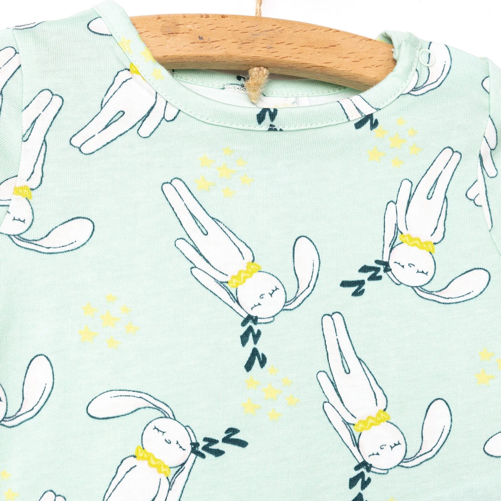 HelloBaby Unisex Long Sleeve Pyjamas Set - Dark Mint - ebebek - Black Friday