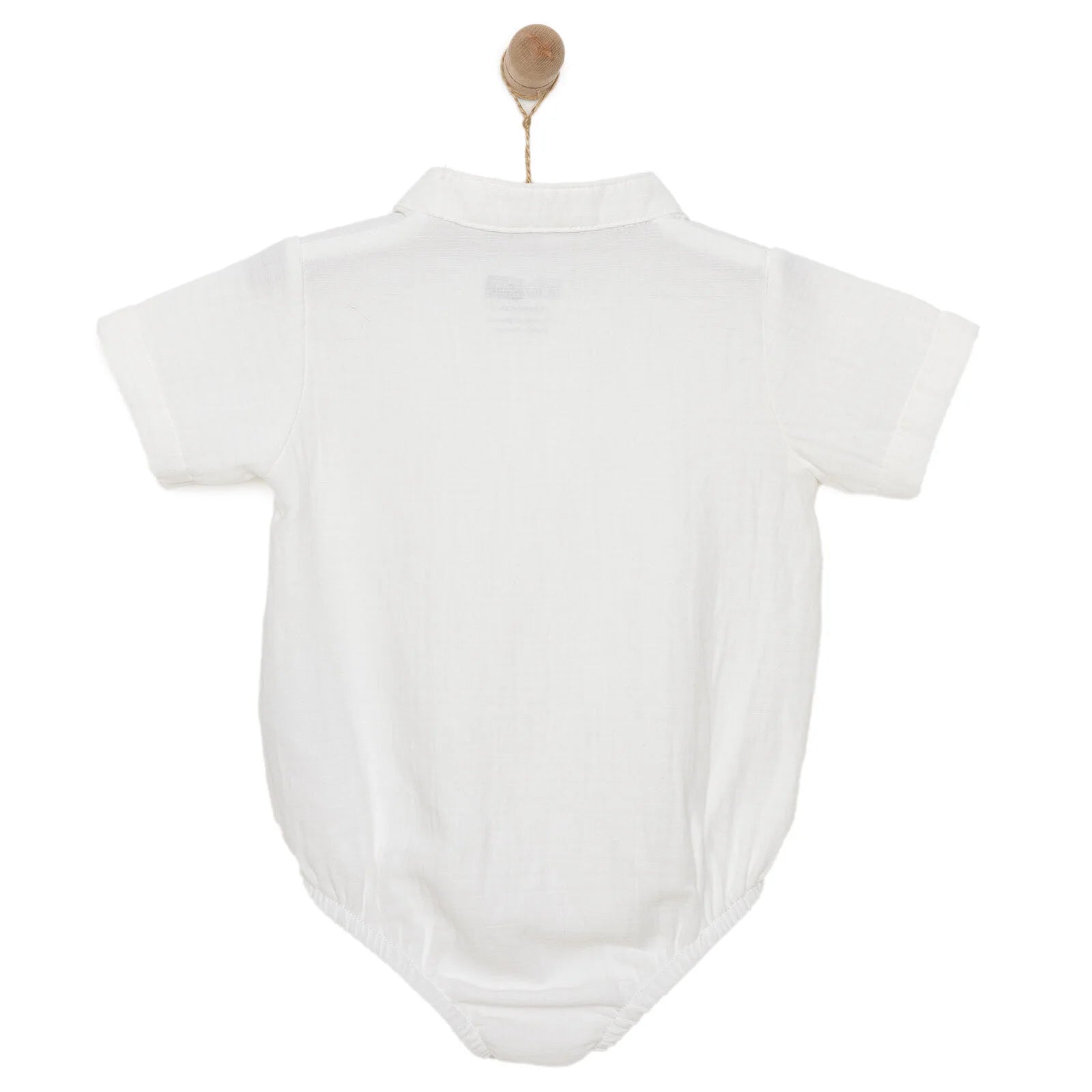 HelloBaby Baby Boy Short Sleeve Shirt Body - White - ebebek - Black Friday