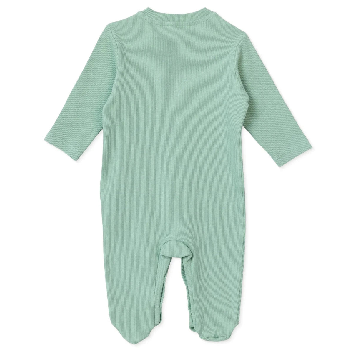 Baby Boy Footed Sleepsuit Dinosaur Print Snap Fastening Crew Neck - Green Printed Green Printed - ebebek