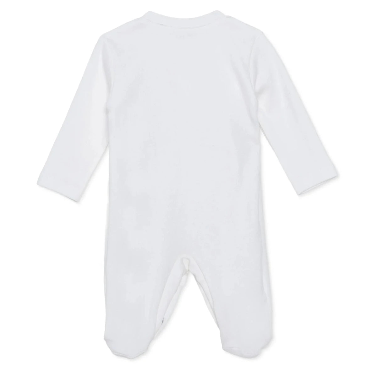 Baby Girl Footed Sleepsuit Floral Print Snap Fastening Crew Neck - White White - ebebek