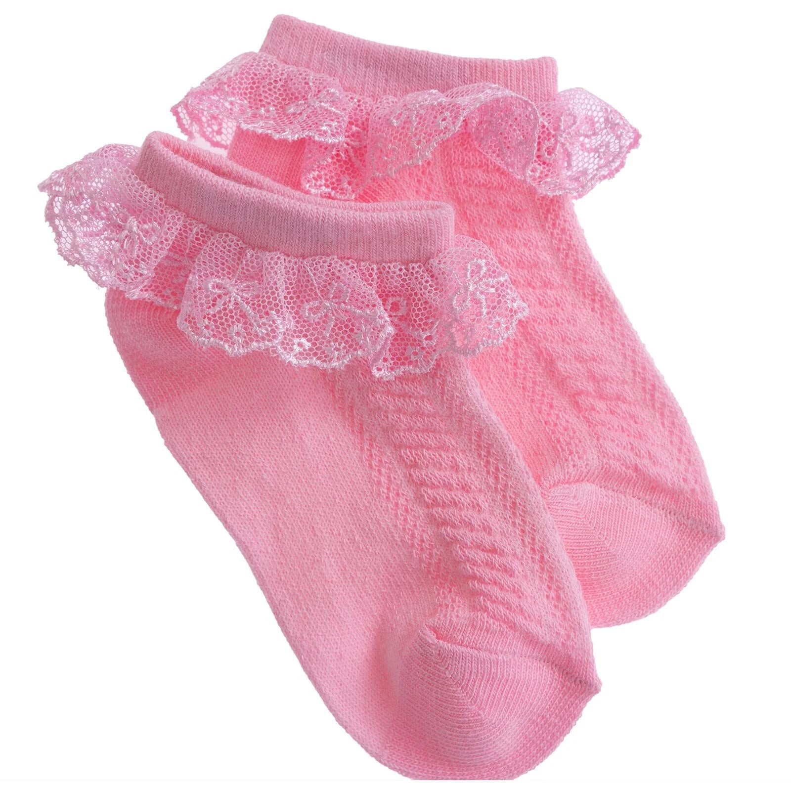 HelloBaby Girl Socks with Lace - Pink - ebebek - Black Friday