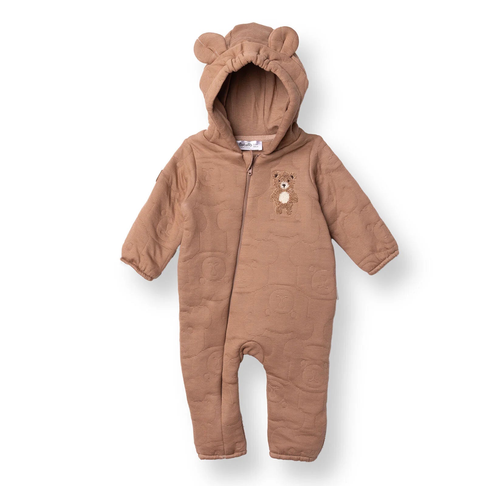 Bebetto Newborn Footless Jumpsuit - Brown - ebebek - Black Friday