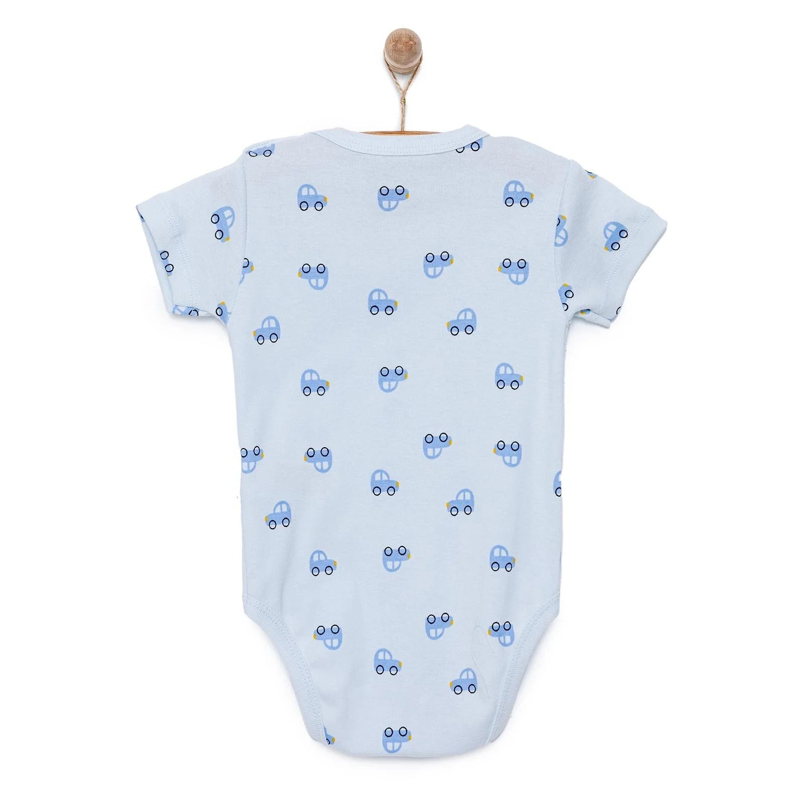 HelloBaby Boy Short Sleeve Bodysuit - Blue - ebebek - Black Friday