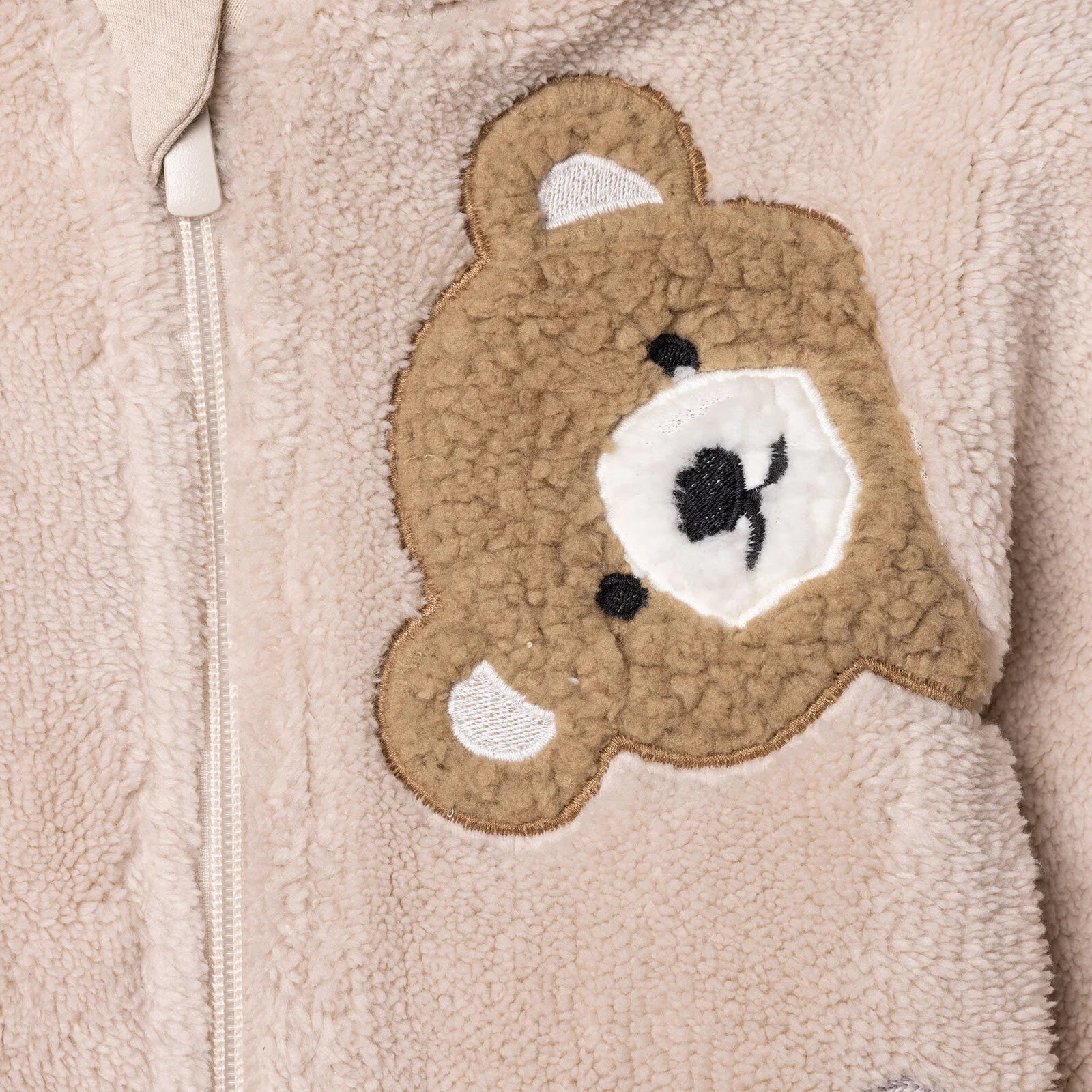 Midimod Newborn Welsoft Footed Jumpsuit - Ecru - ebebek - Black Friday