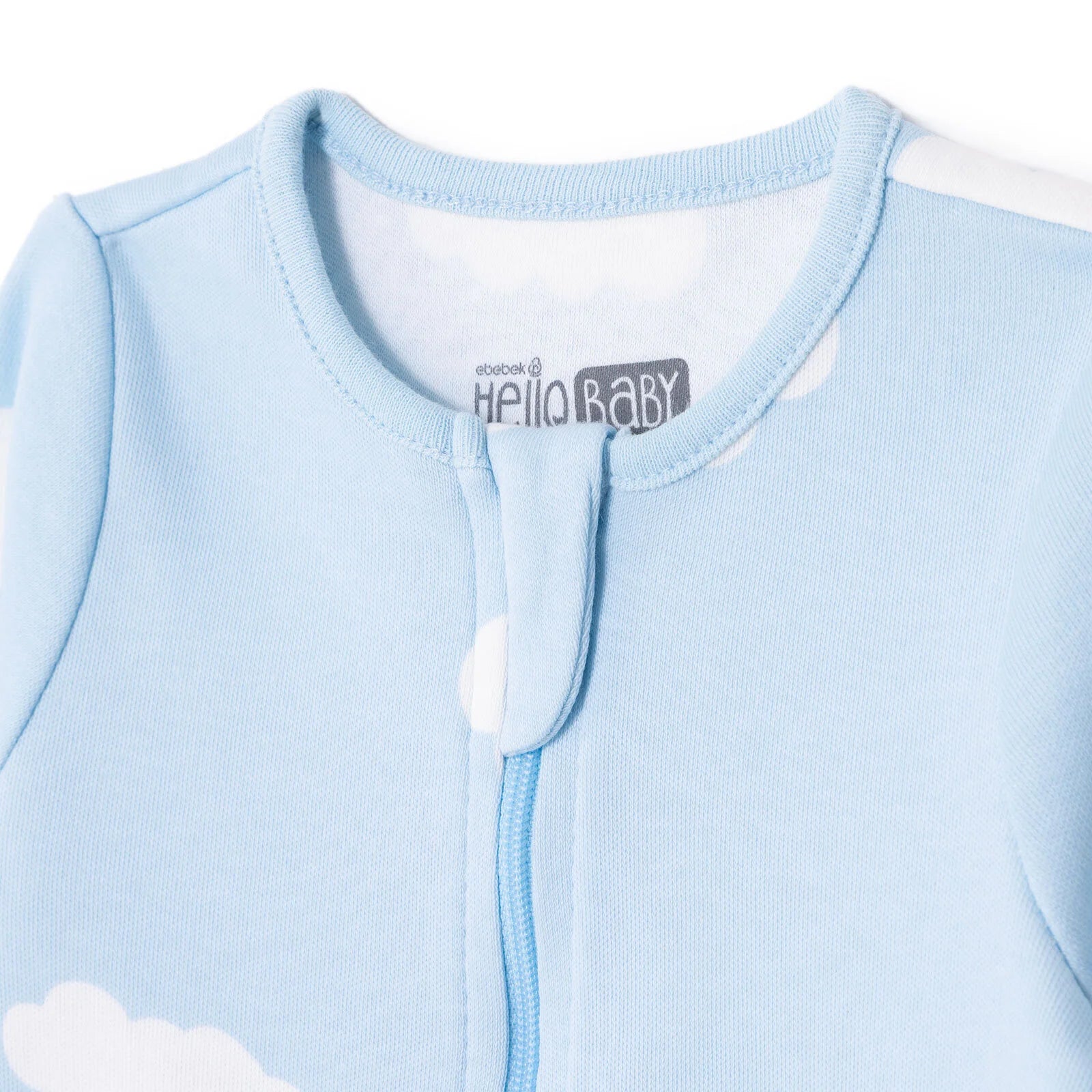 HelloBaby Newborn Footed Jumpsuit - Light Blue - ebebek - Black Friday
