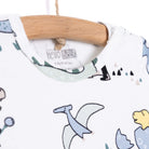 HelloBaby Boy Dino Printed Long Sleeve Bodysuit - White - ebebek - Black Friday