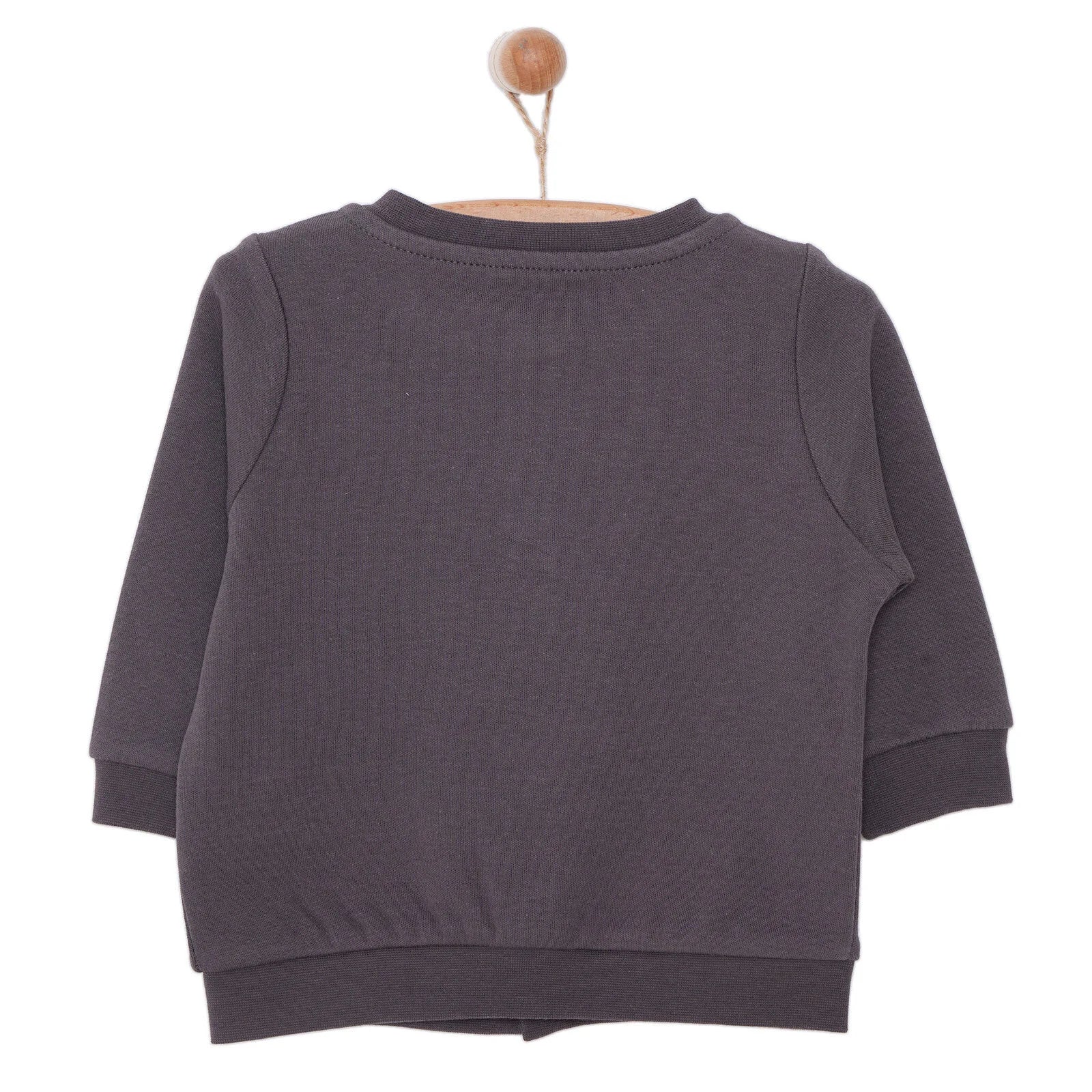 HelloBaby Basic Ribbed Cardigan - Anthracite - ebebek - Black Friday