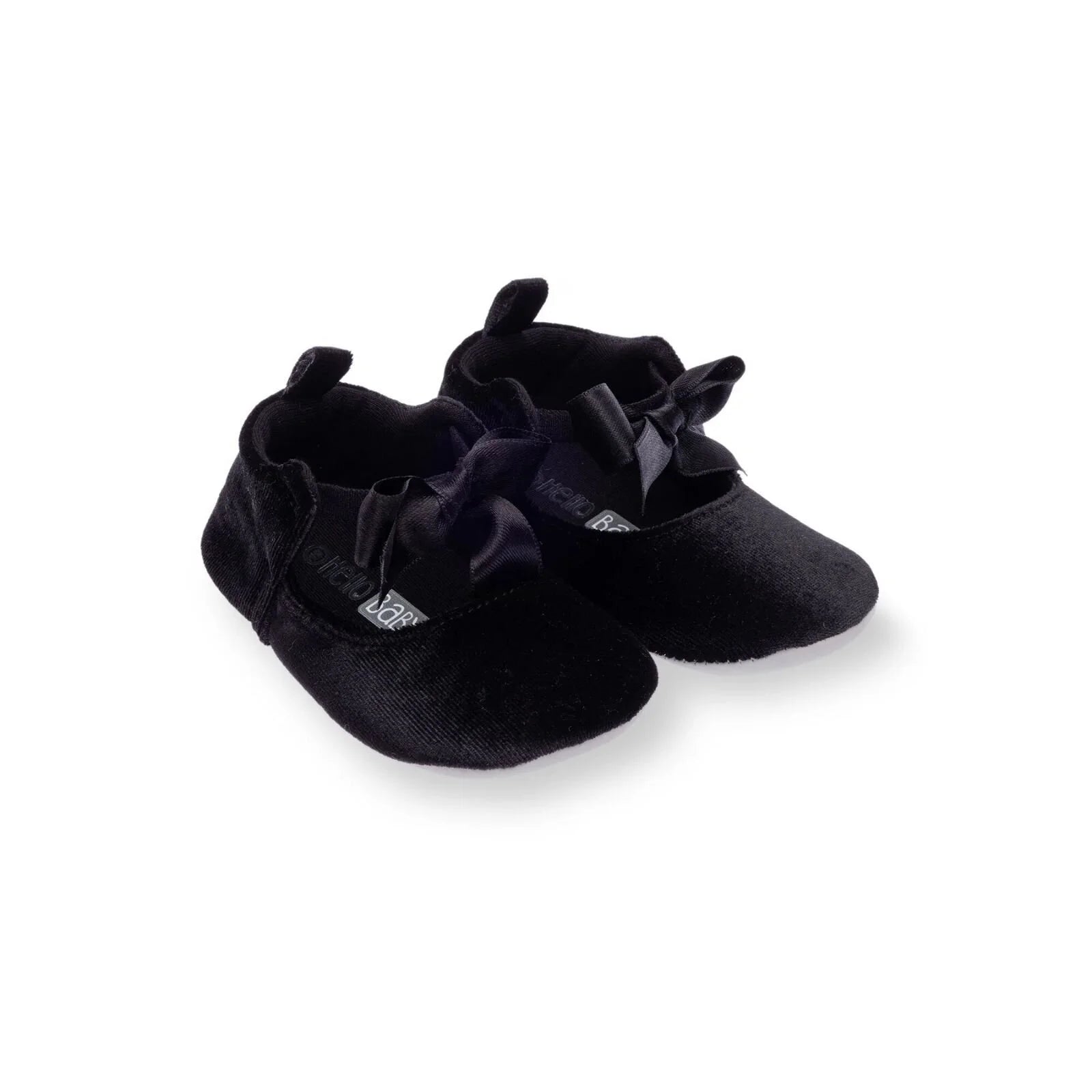 HelloBaby Christmas Baby Girl Velvet Prewalker Shoes - Black - HelloBaby - ebebek