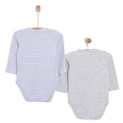HelloBaby Boy 2 - Pack Long Sleeve Bodysuit - Grey Melange - ebebek - Black Friday