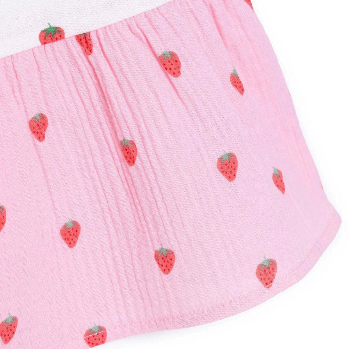 HelloBaby Girls Dress Buttoned Berry Belle Crew Neck Short Sleeve - Pink Printed Pink Printed - ebebek