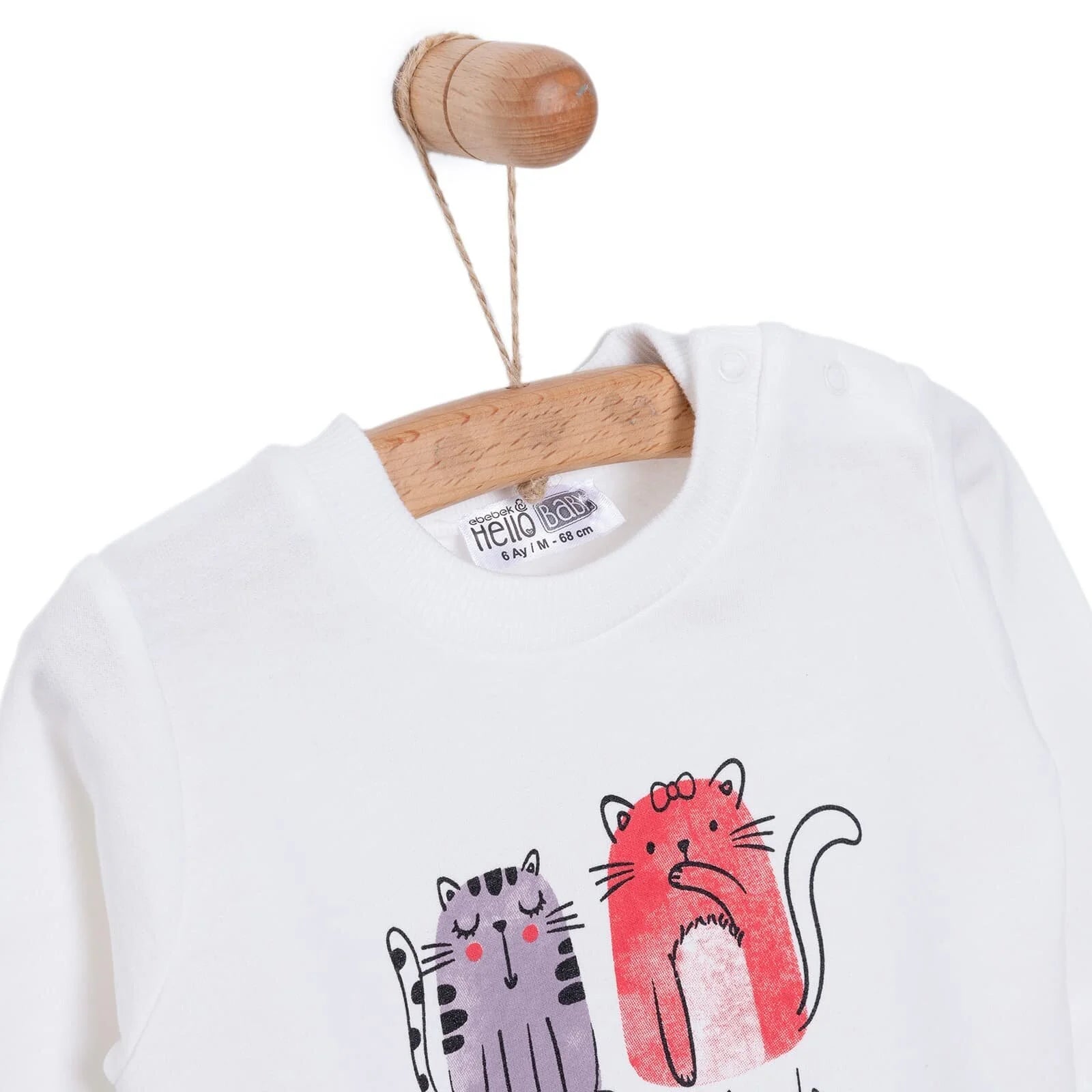 HelloBaby Basic Sweatshirt - Ecru - ebebek - Black Friday