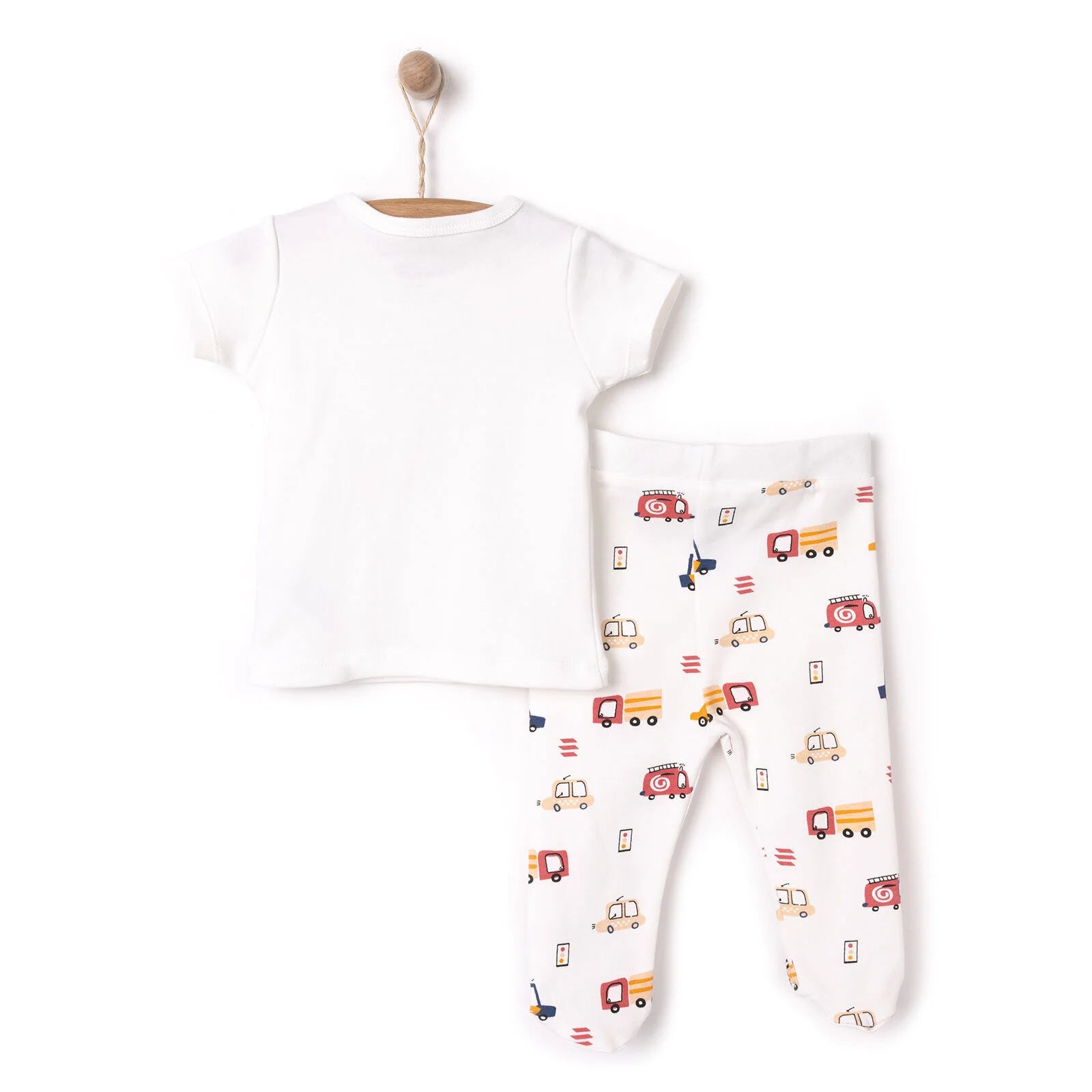 HelloBaby Boy Tshirt - Footed Bottom - Ecru - ebebek - Black Friday