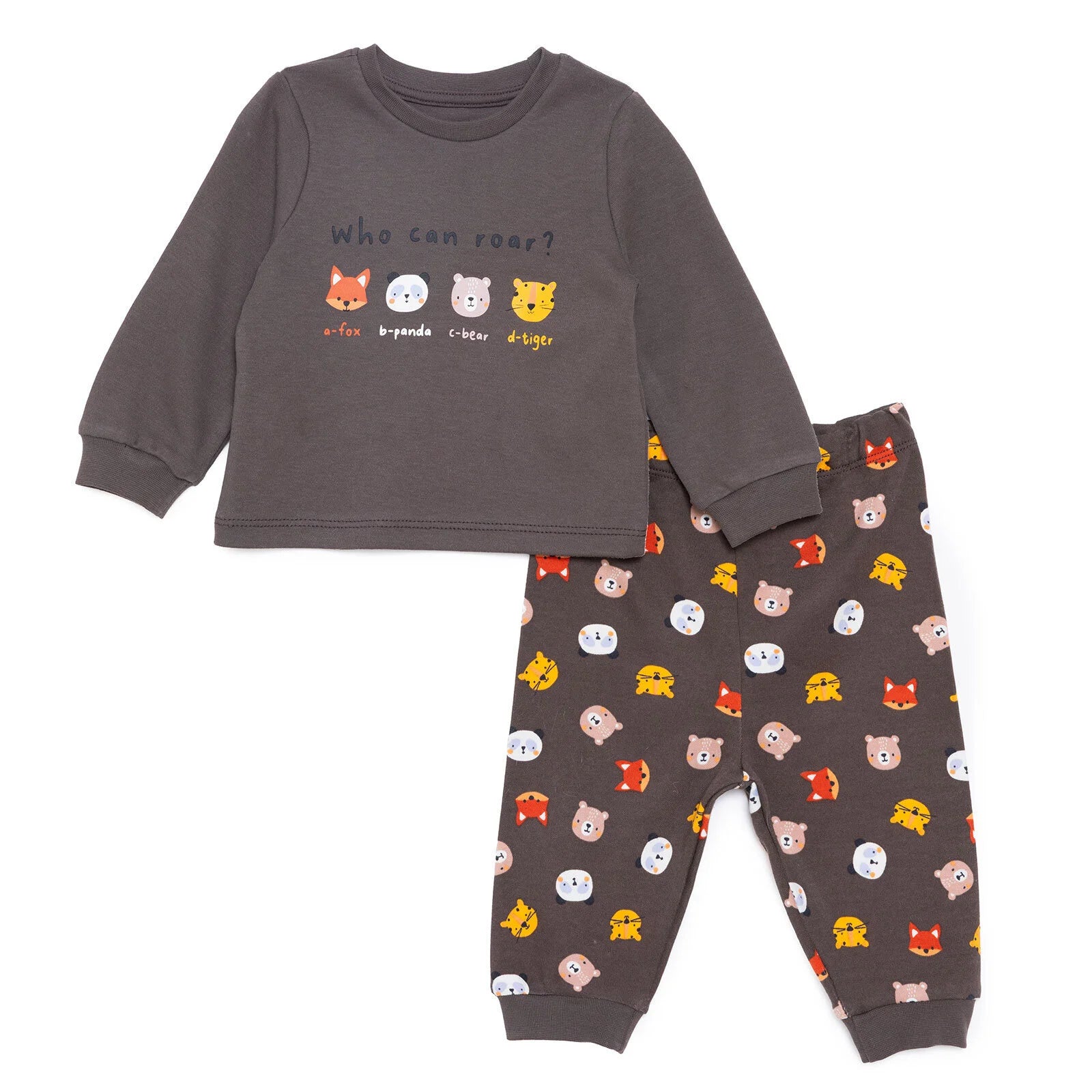 HelloBaby Long Sleeve Pyjamas - Khaki - ebebek - Black Friday