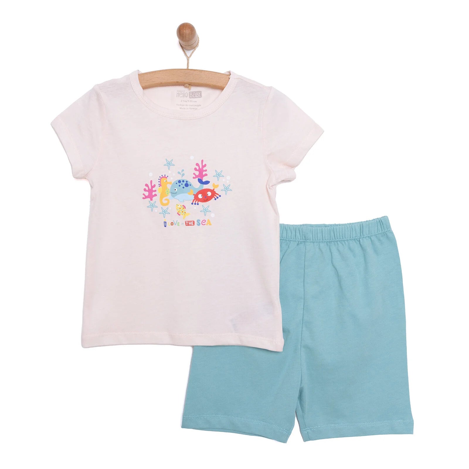 HelloBaby Baby Girl Short Sleeve Pyjamas Set - Powder - ebebek - Black Friday