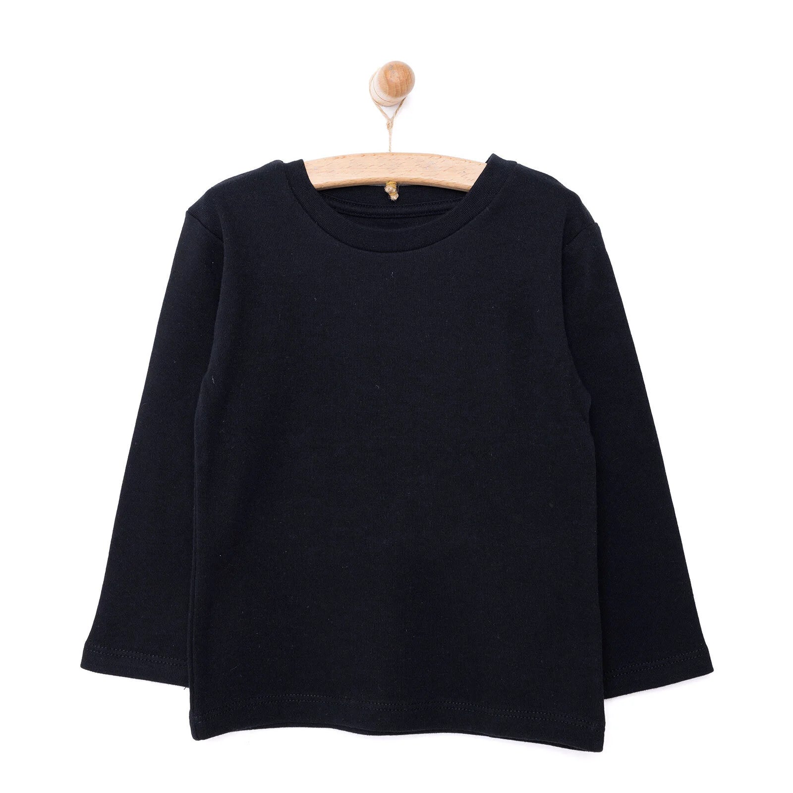 HelloBaby Basic Unisex Long Sleeve T-shirt - Black - HelloBaby - ebebek