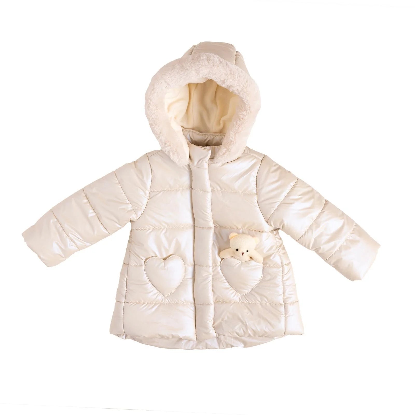 Midimod Basic Girl Rabbit Pocket Coat - Yellow - ebebek - Black Friday