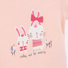 HelloBaby Basic Girl Rabbits Printed T-shirt - Salmon - ebebek - Black Friday