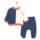 HelloBaby Newborn Colour Block Sweatshirt - Navy Blue - ebebek - Black Friday