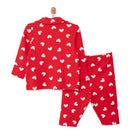 HelloBaby Girl Long Sleeve Pyjamas Set - Red - HelloBaby - ebebek