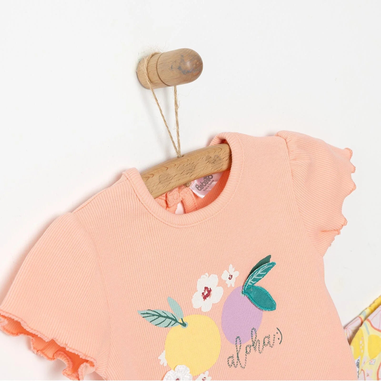Bebetto Newborn Aloha Tshirt - Short - Yellow - ebebek - Black Friday