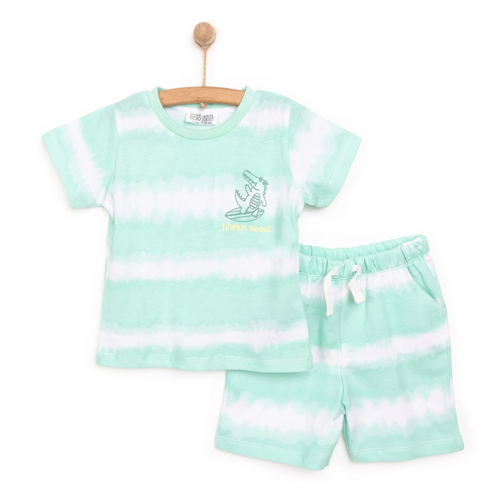 HelloBaby Crocodile Boy Tshirt - Short - Green - ebebek - Black Friday