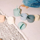 Pippeta Silicone Cup with Straw - Aqua Blue - ebebek - Black Friday