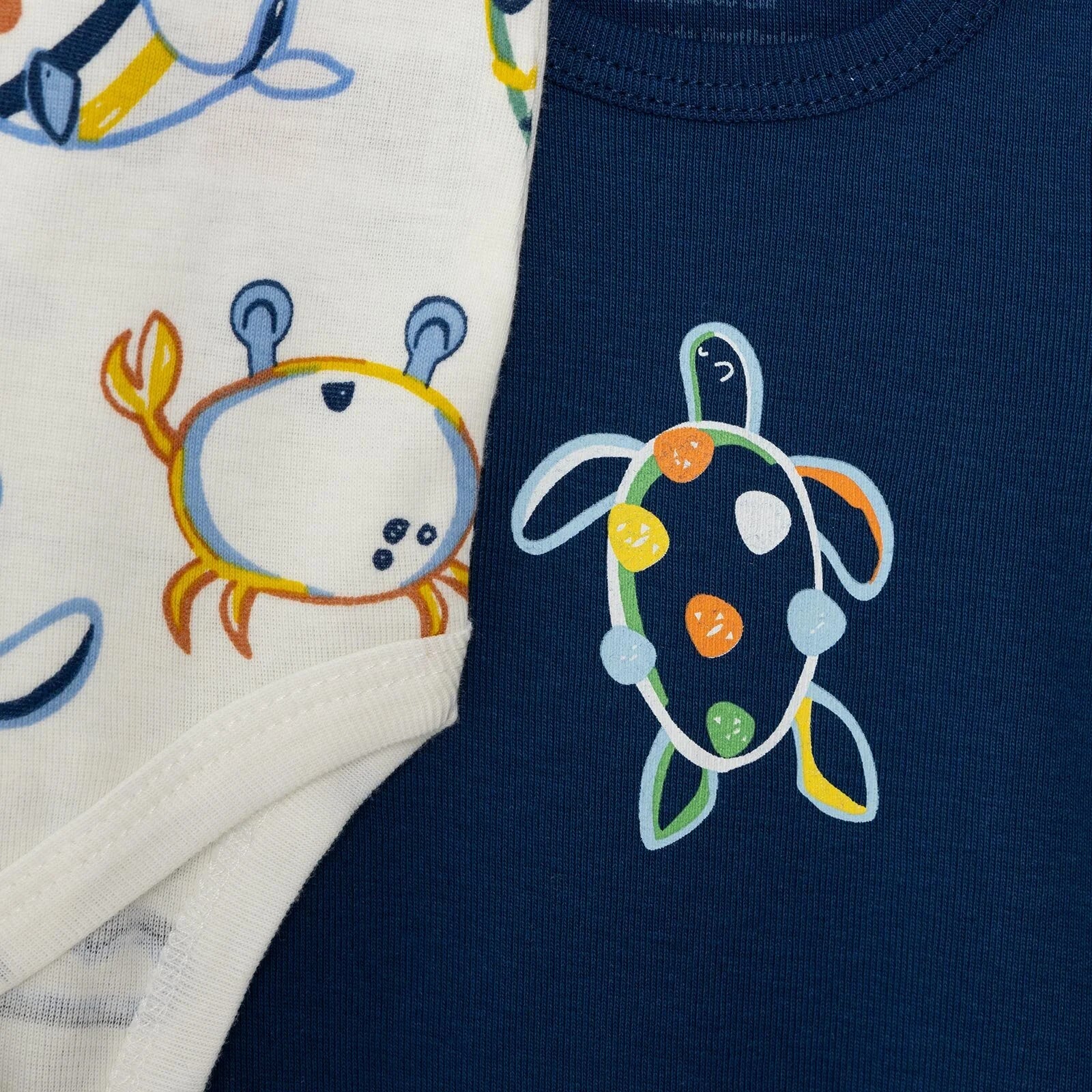 HelloBaby Baby Boy Short Sleeve Body 2 pcs - Navy Blue - ebebek - Black Friday