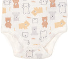 HelloBaby Bear Patterned Athlete Bodysuit - Ecru - ebebek - Black Friday
