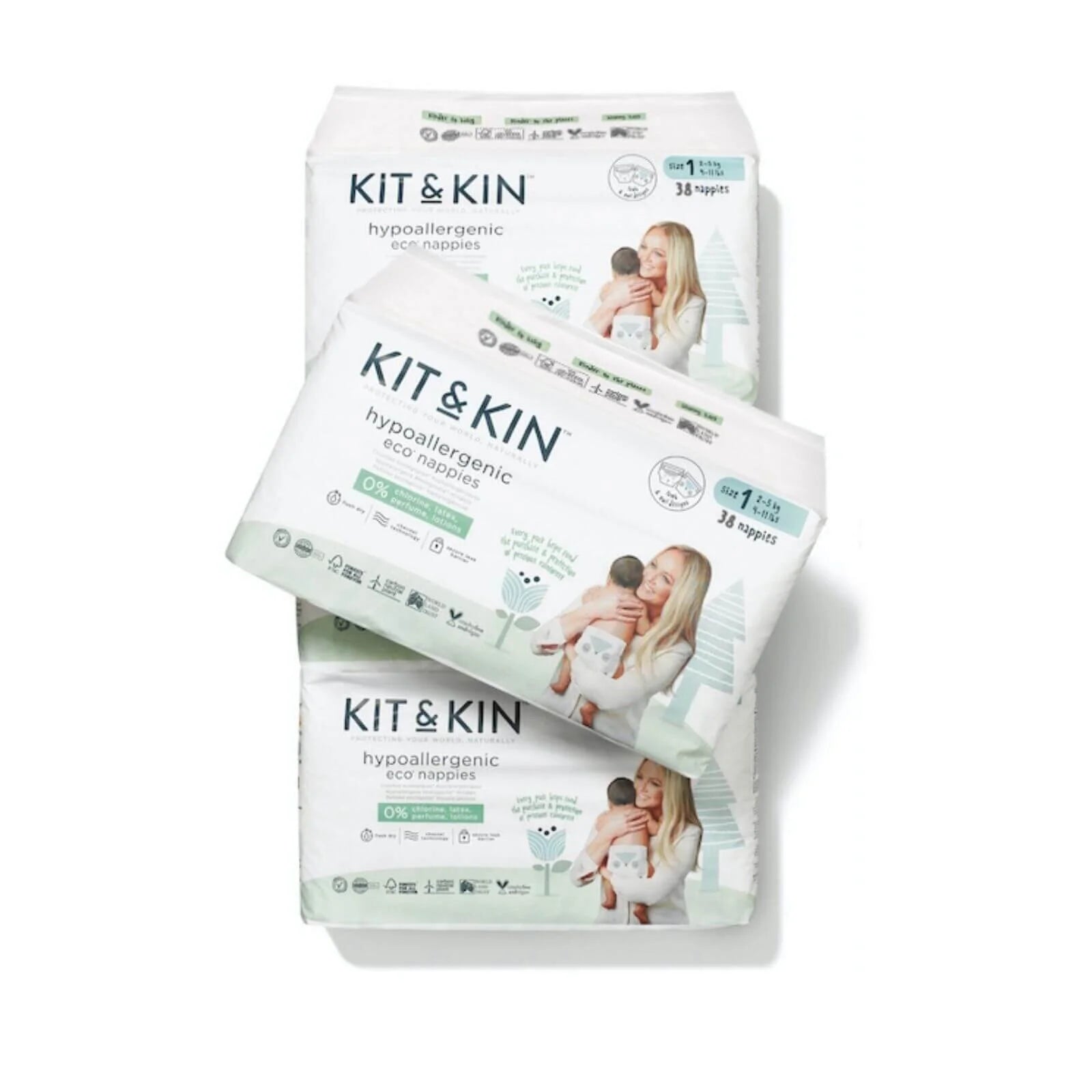 Kit & Kin Nappies Size 1 - 38 nappies - ebebek - Black Friday