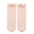 HelloBaby Girls Knee - High Socks Bow Print Cotton Rich - Pink Pink - ebebek