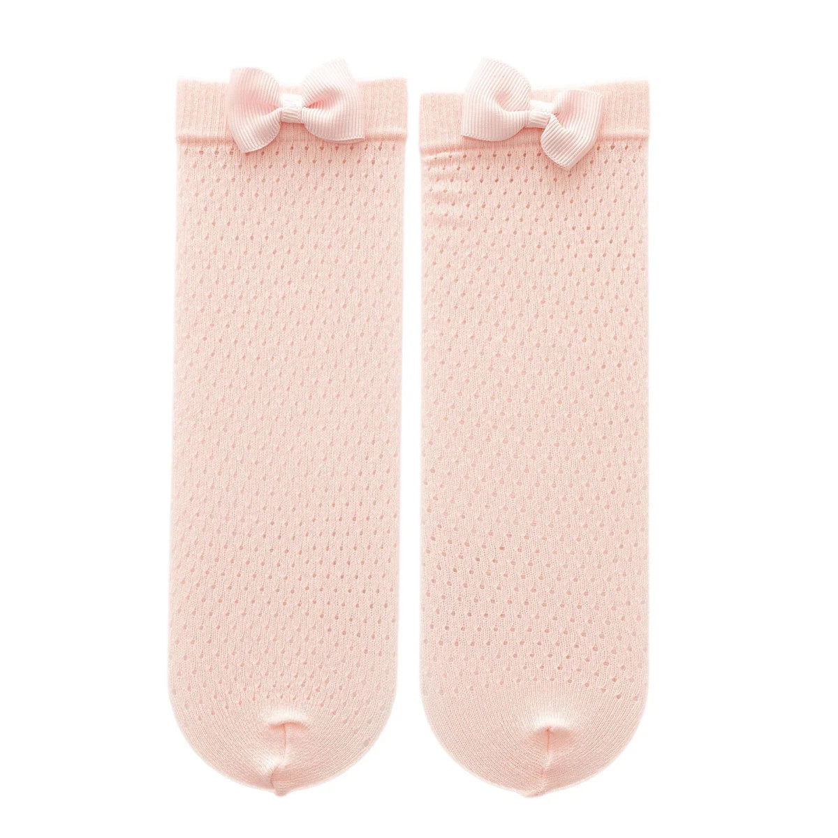 HelloBaby Girls Knee - High Socks Bow Print Cotton Rich - Pink Pink - ebebek