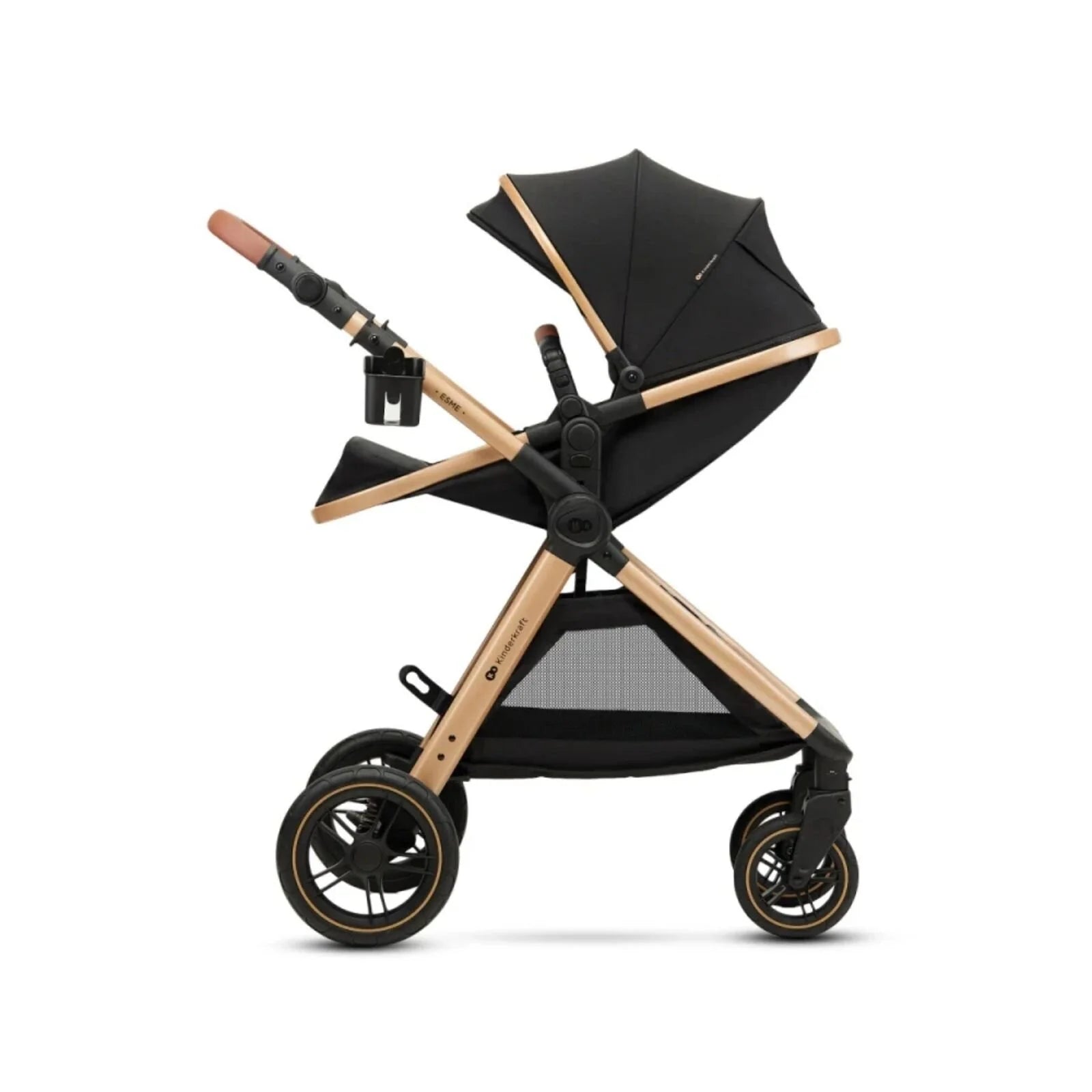 Kinderkraft Esme 3 - in - 1 Travel System with Mink Pro Car Seat - Pure Black Pure Black - ebebek - Christmas