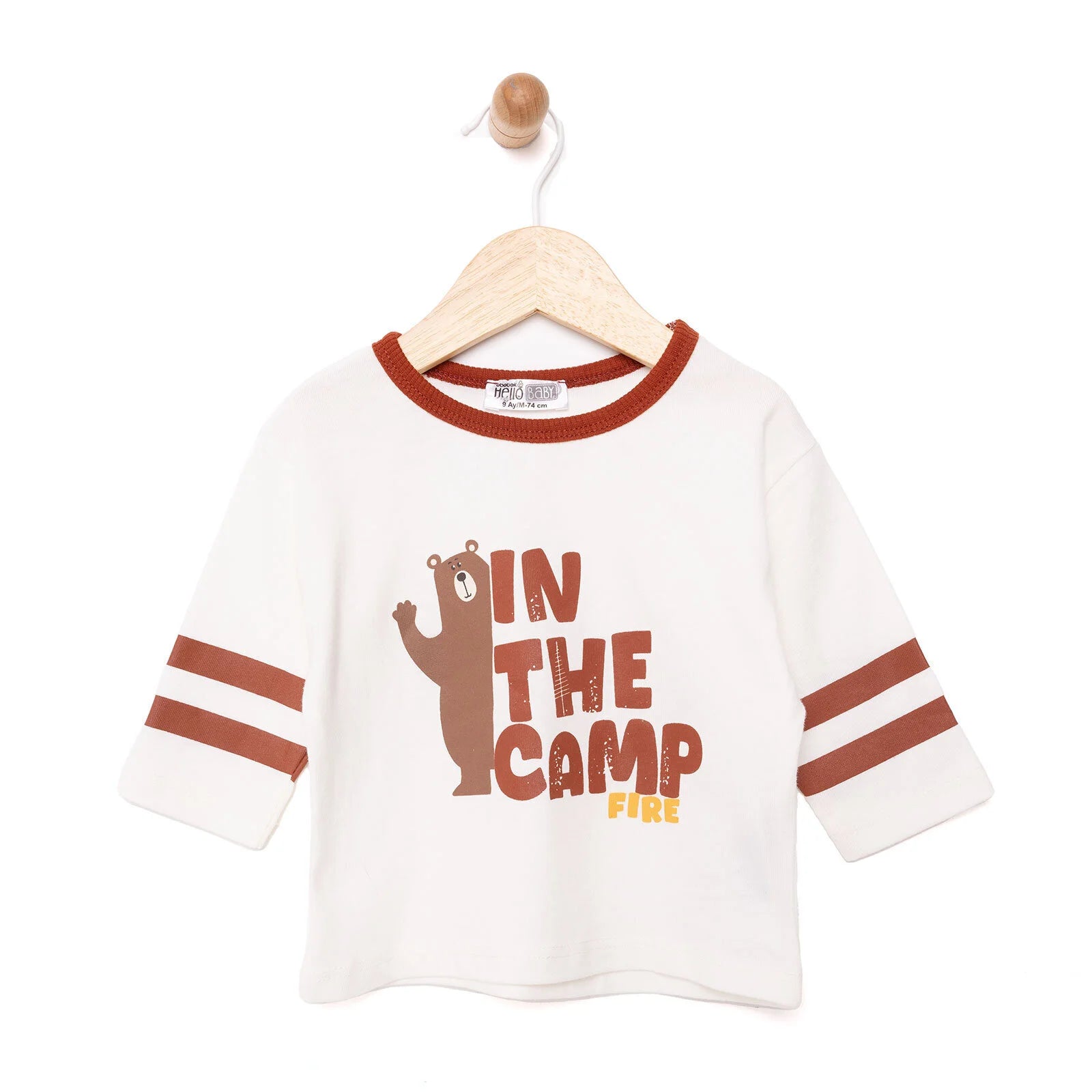 HelloBaby Forest Camp Boy Sweatshirt - Ecru - ebebek - Black Friday
