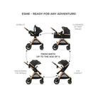 Kinderkraft Esme 3 - in - 1 Travel System with Mink Pro Car Seat - Pure Black Pure Black - ebebek - Christmas