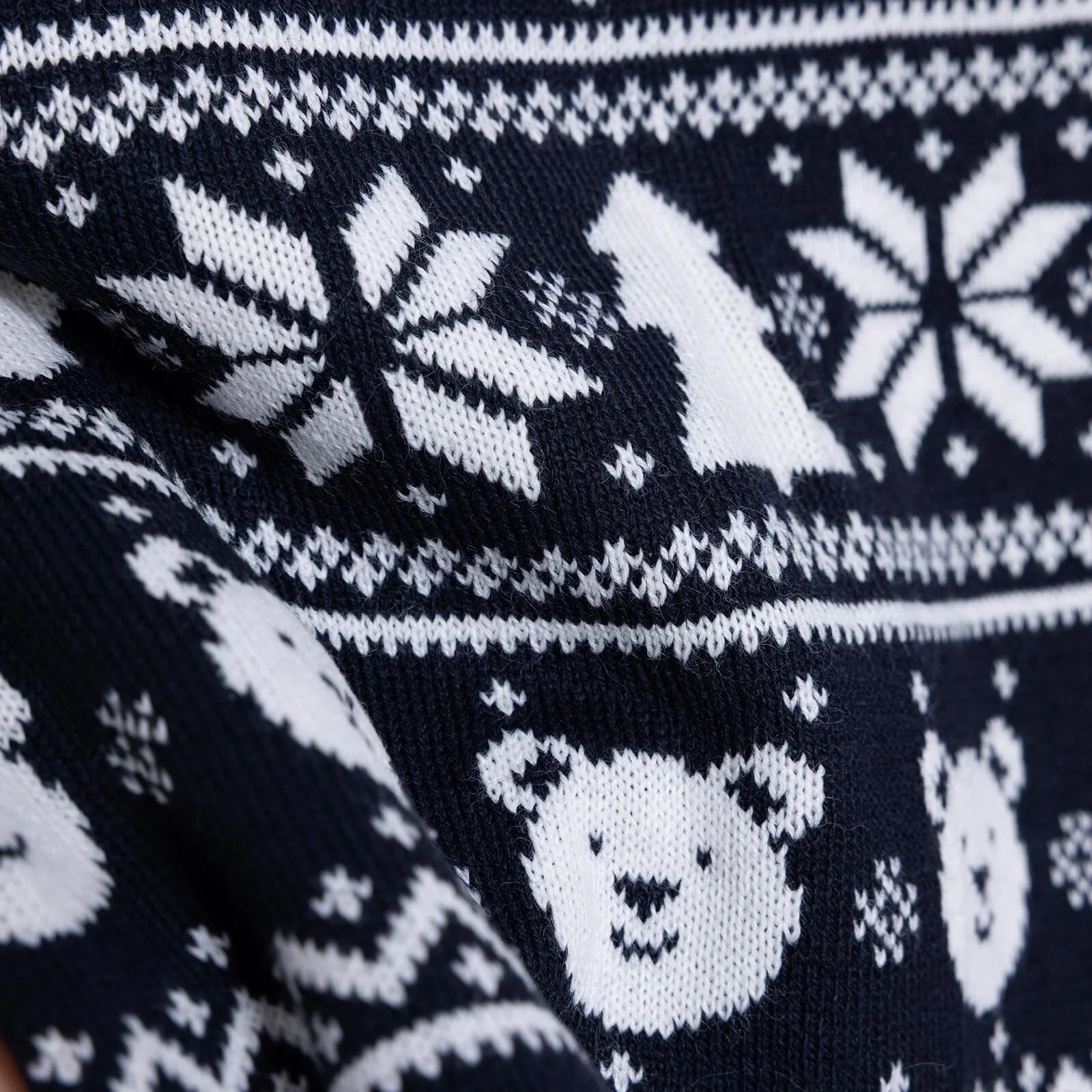 HelloBaby Christmas Baby Boy Snow Party Sweatshirt - Navy Blue - ebebek - Black Friday