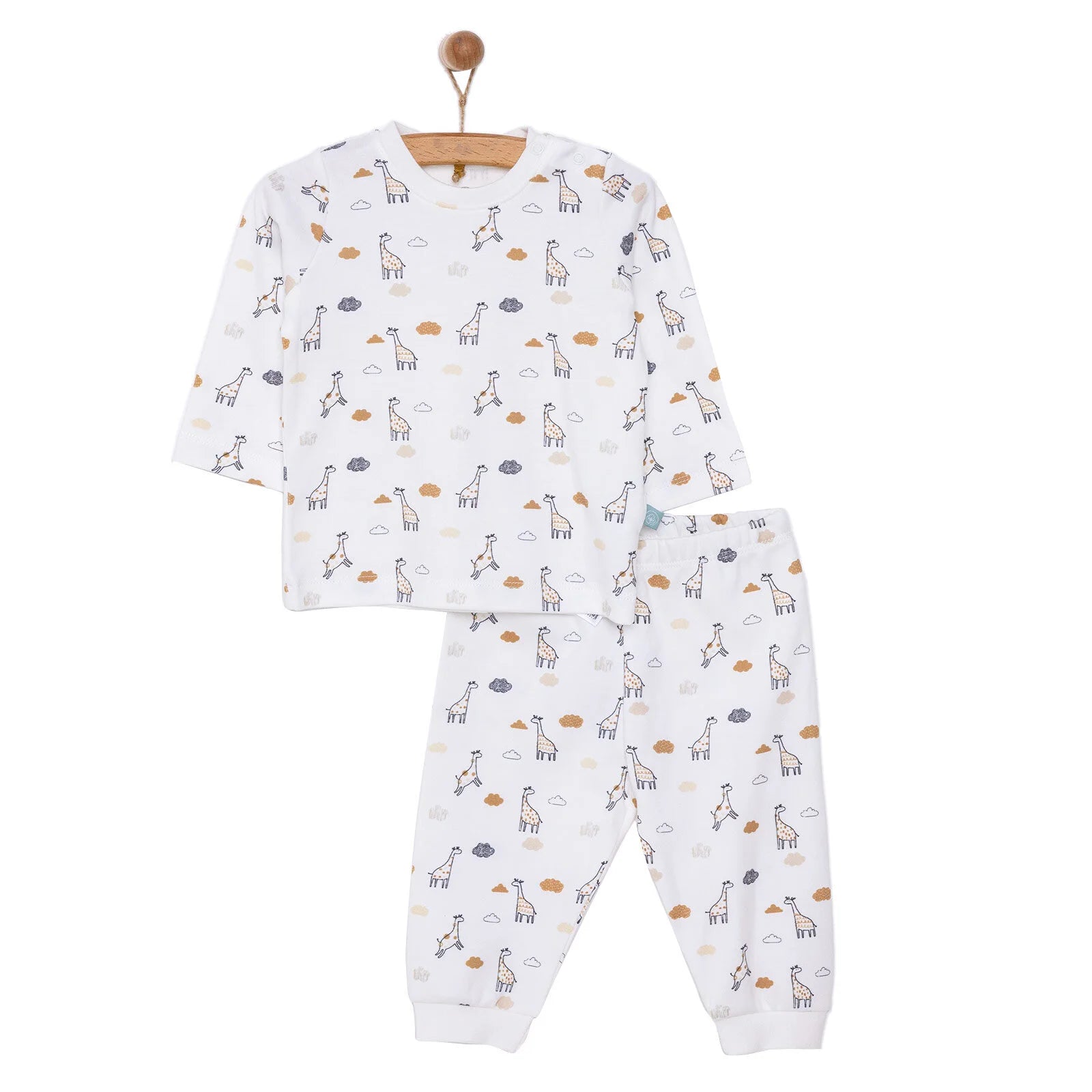 Pambuliq Baby Girl Long Sleeve Pyjamas Set - Ecru - ebebek - Black Friday