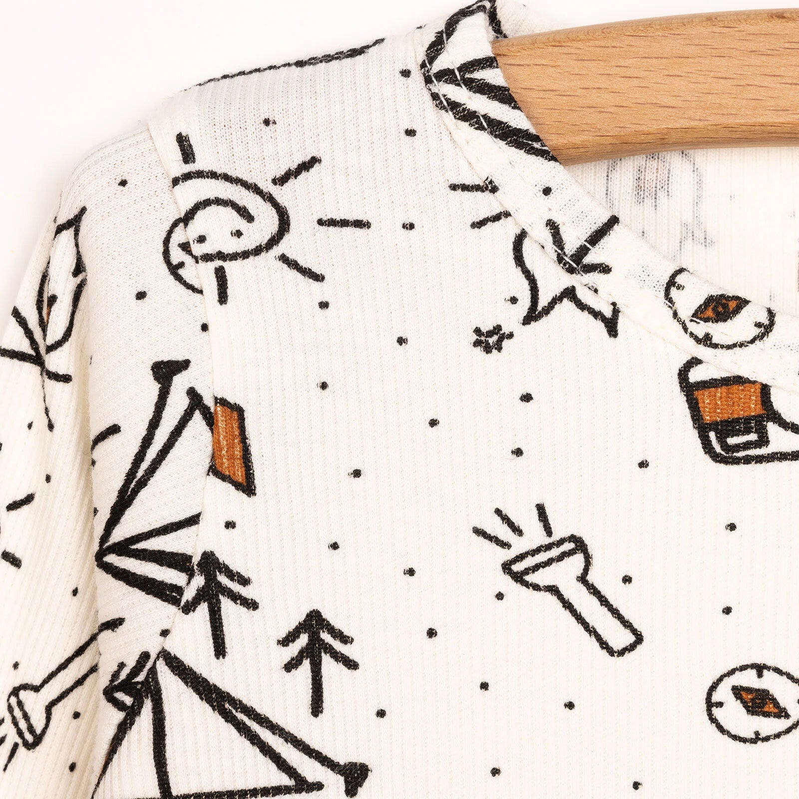 HelloBaby Baby Boy Long Sleeve Pyjamas - Ecru - ebebek - Black Friday