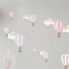 Live Vida Hot Air Balloons Wall Stickers A5 - Pink & Grey - ebebek - Black Friday
