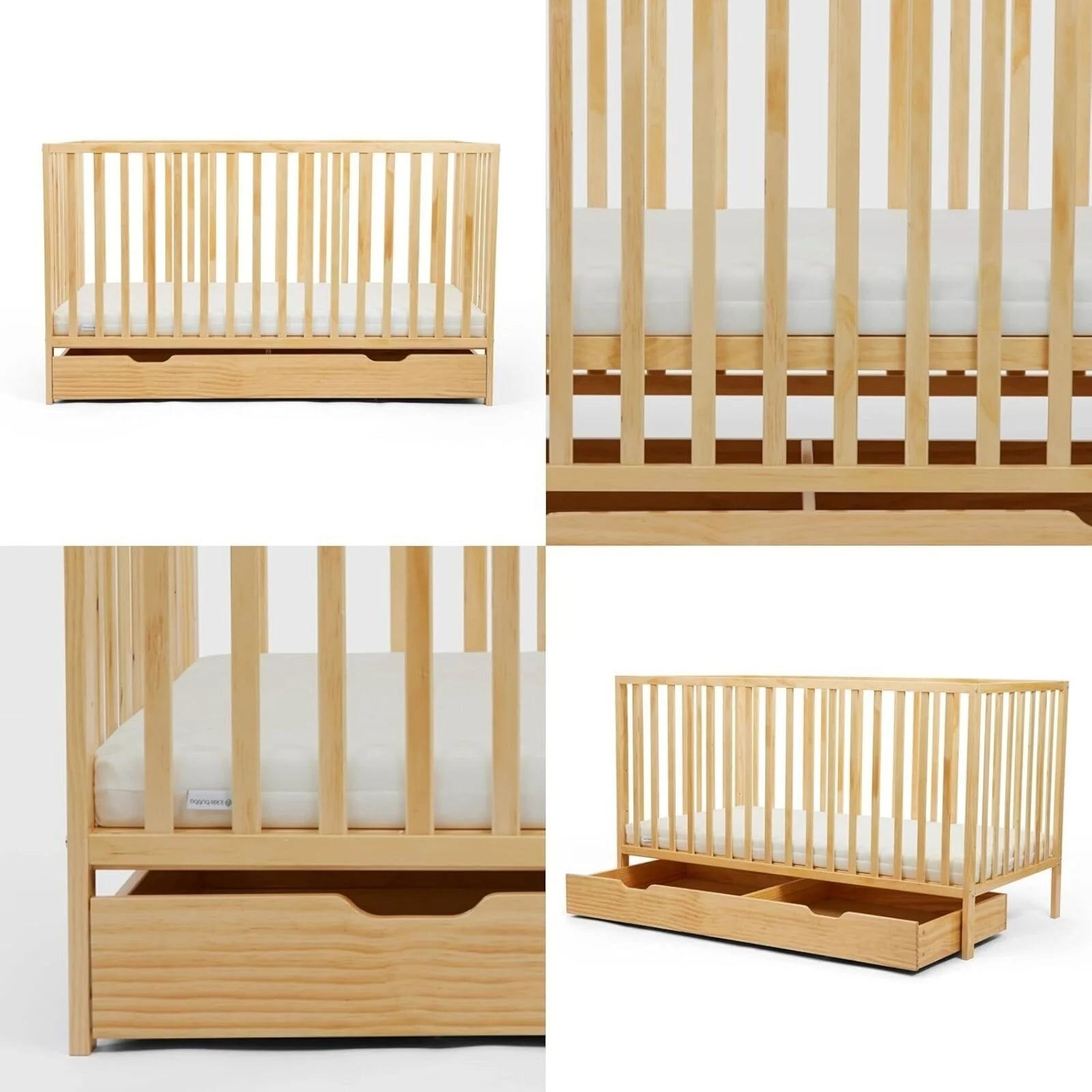 Ickle Bubba Hartley Classic Cot & Under Drawer - Pine - ebebek - Black Friday
