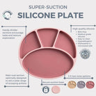 Bibado Silicone Suction Divider Plate - Blush - ebebek - Black Friday