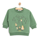 HelloBaby Basic Low Raised Camp Themed Sweatshirt - Dark Green - ebebek - Black Friday