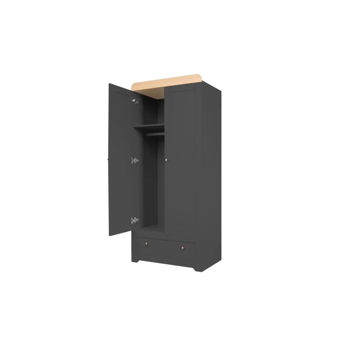 Tutti Bambini Rio Wardrobe - Slate/Honey Oak Slate/Honey Oak - ebebek