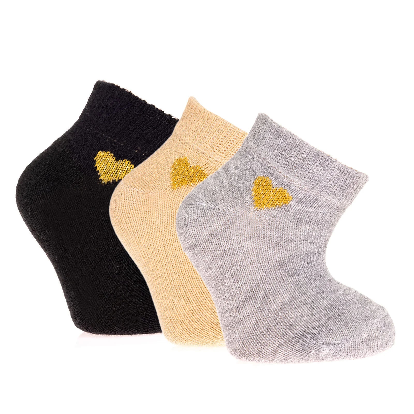 HelloBaby Baby Girl Socks 3 Pcs - Black - ebebek - Black Friday
