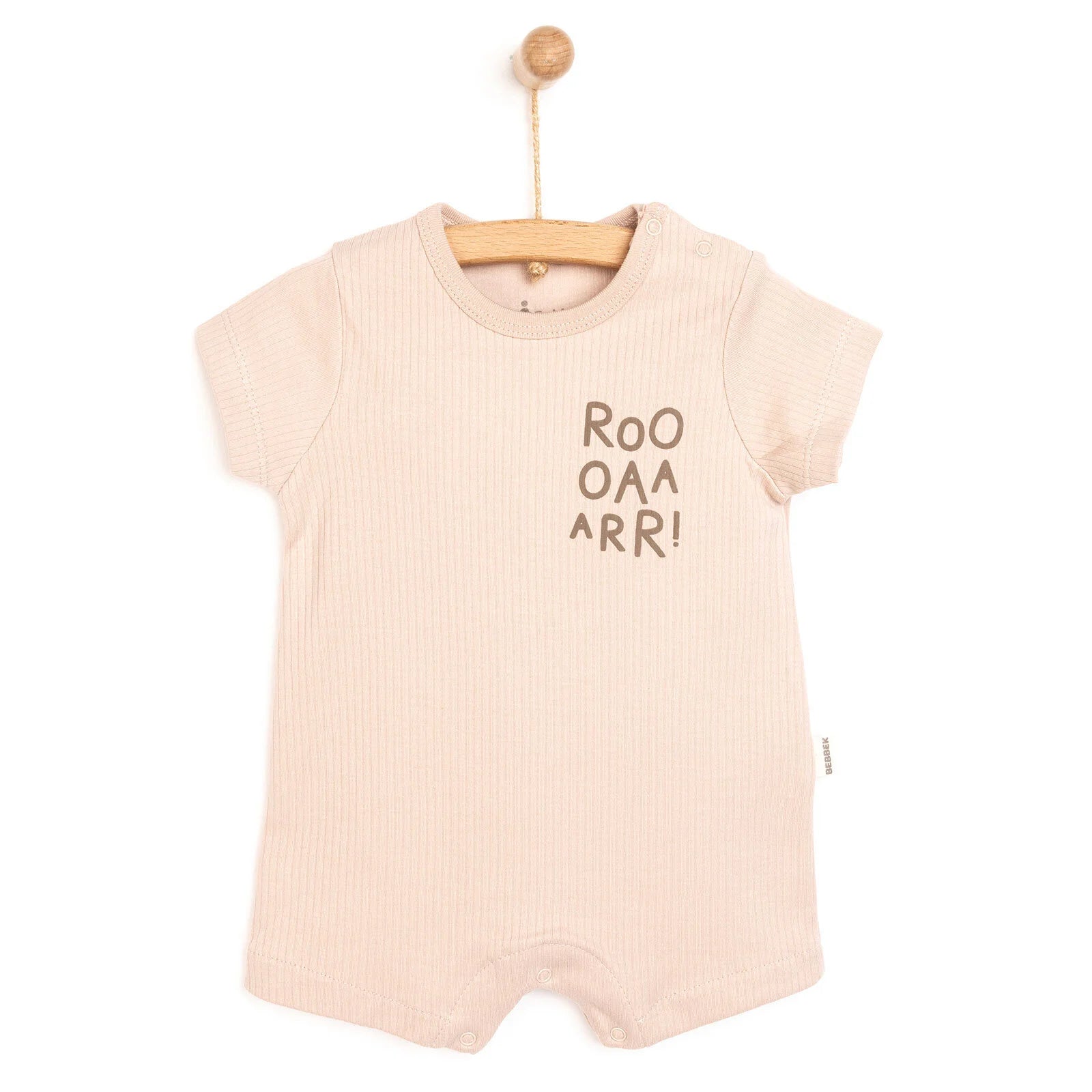 Bebbek Newborn Unisex Short Overalls - Beige - ebebek - Black Friday