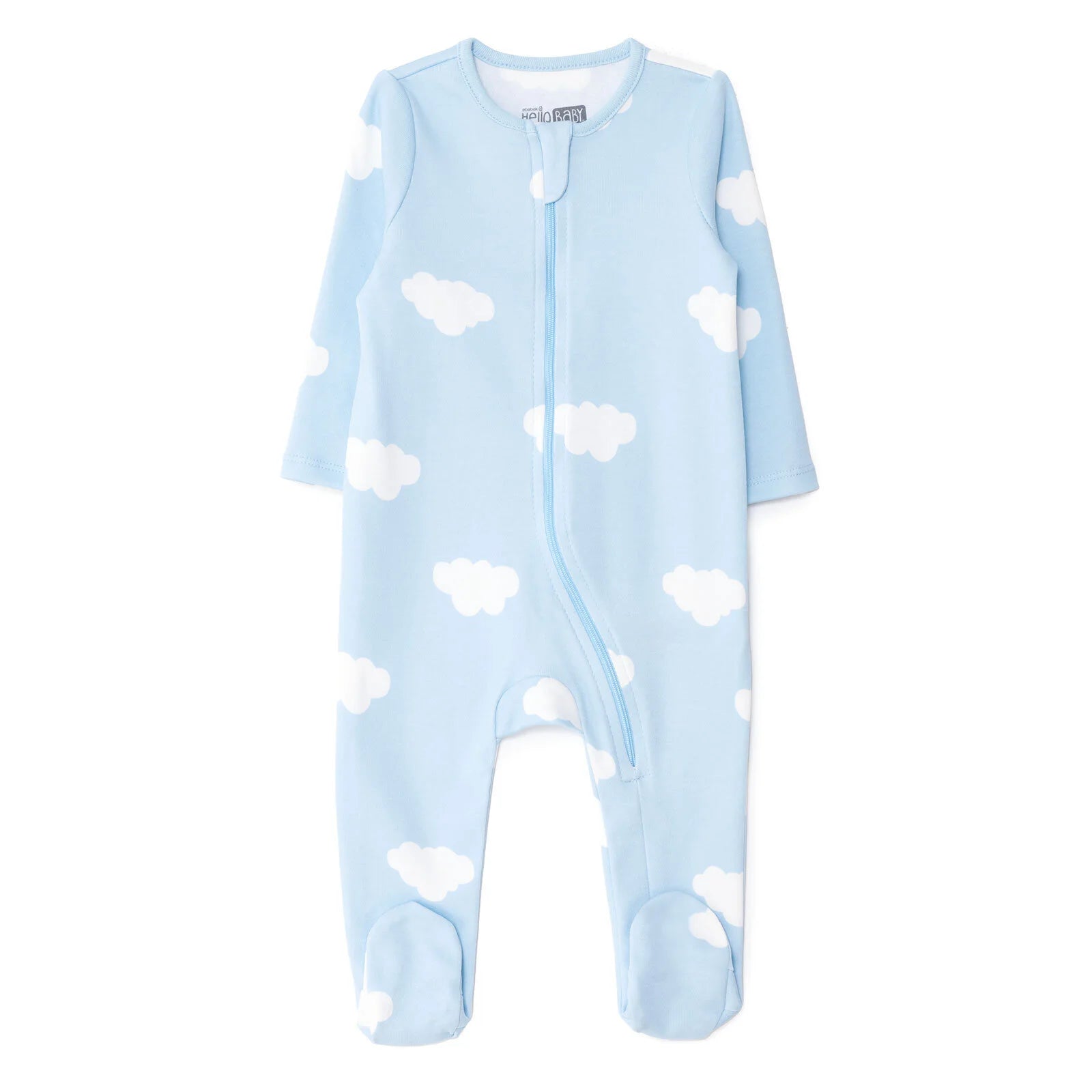 HelloBaby Newborn Footed Jumpsuit - Light Blue - ebebek - Black Friday