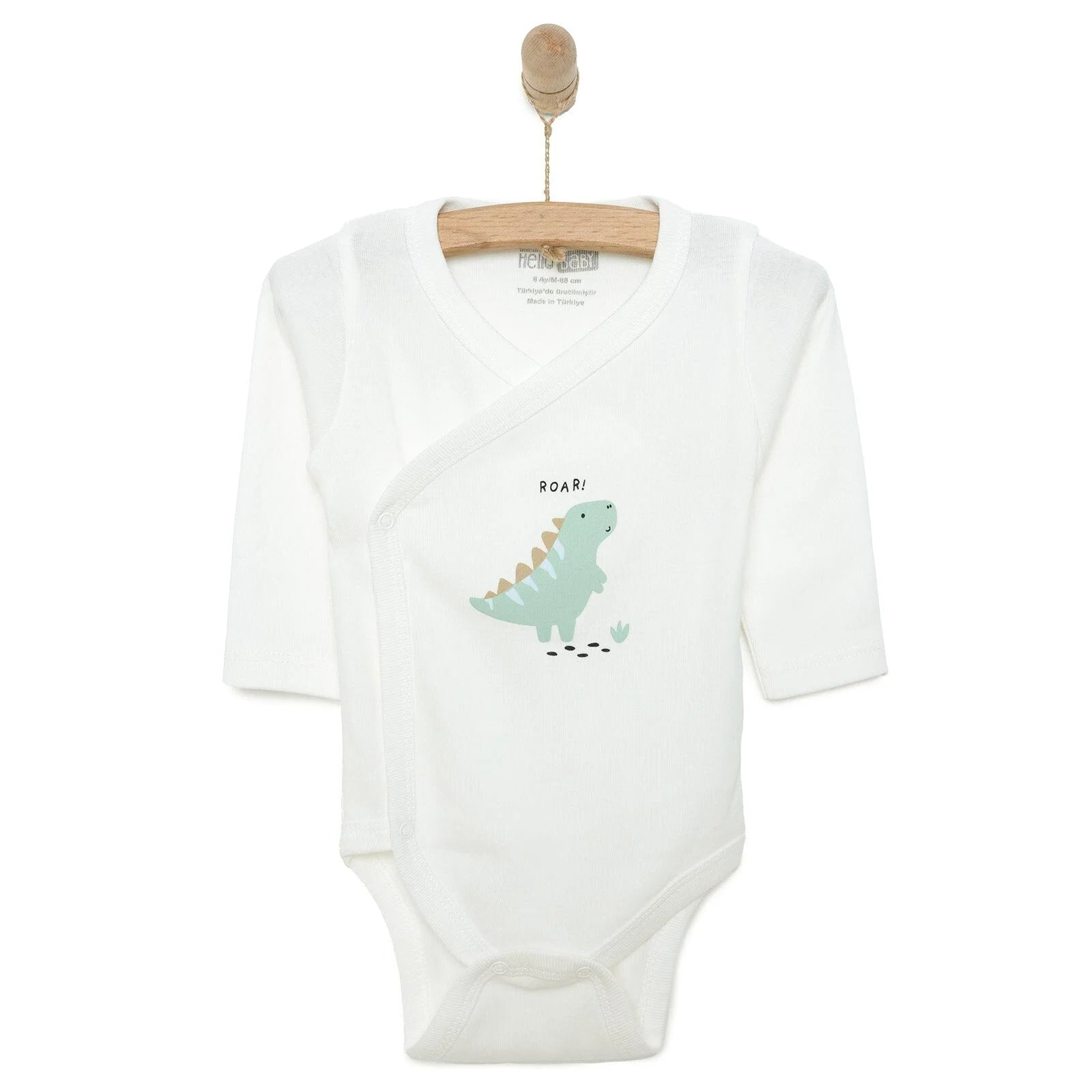 HelloBaby Newborn Baby Long Sleeve Bodysuit - Ecru - ebebek - Black Friday