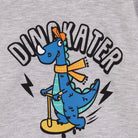 HelloBaby Basic Low Raised Dinokater Printed Sweatshirt - Grey Melange - ebebek - Black Friday