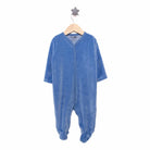 HelloBaby Boy Velvet Footed Jumpsuit - Light Blue - ebebek - Black Friday